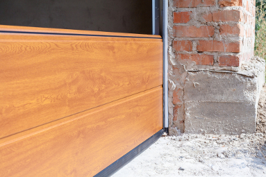 garage doors being reconditioned